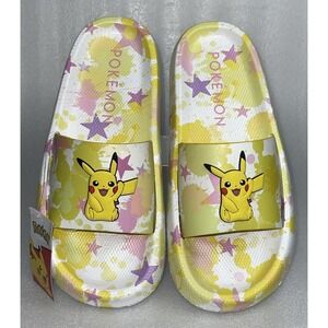 GROUND UP Women's‎ Pokémon Pikachu Cartoon Comfort Pillow Slide Slippers Size 9